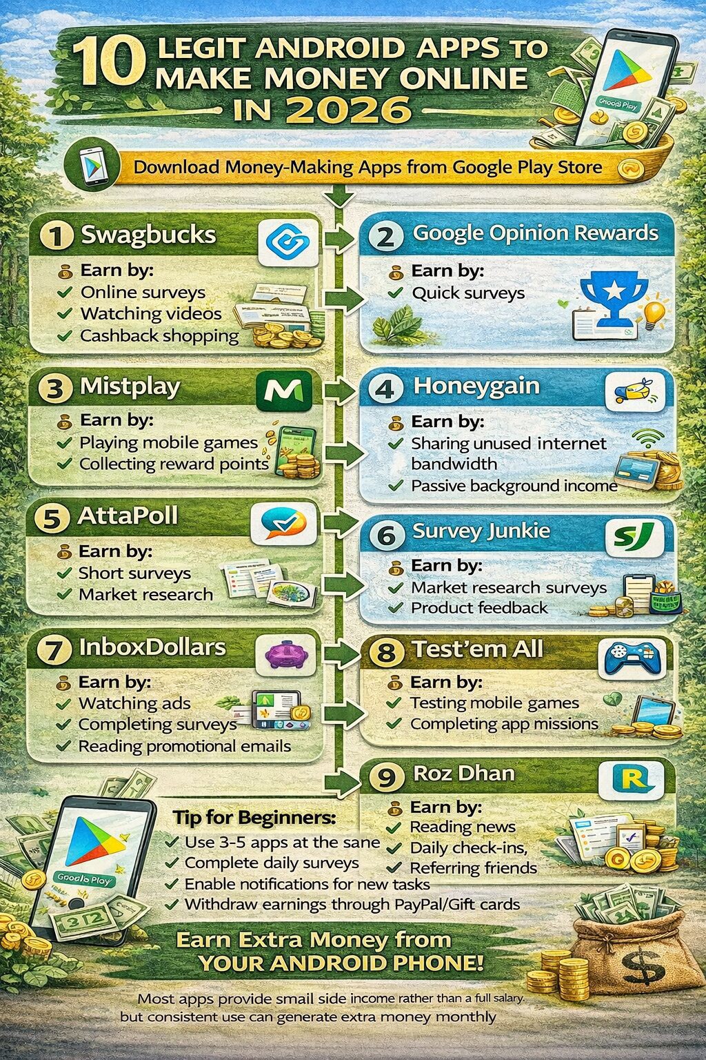 10 Legit Android Apps to Make Money Online in 2026 10 Legit Android Apps to Make Money Online in 2026