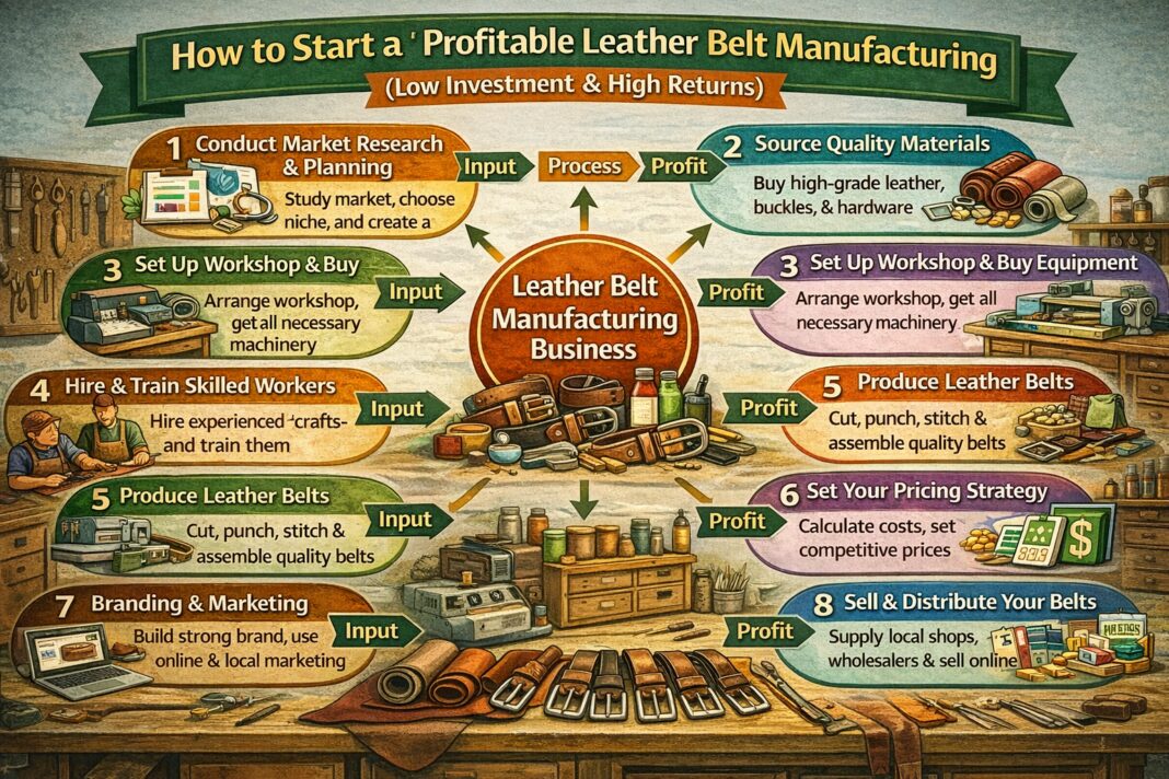 How to Start Leather Belt Manufacturing Business (Low Investment & High Returns) How to Start Leather Belt Manufacturing Business (Low Investment & High Returns)