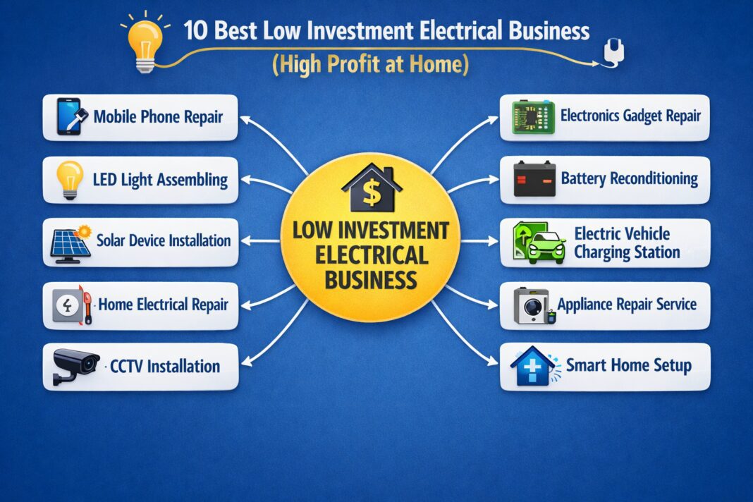 10 Best Low Investment Electrical Business (High Profit at Home) 10 Best Low Investment Electrical Business (High Profit at Home)