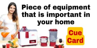 Describe a piece of equipment that is important in your home