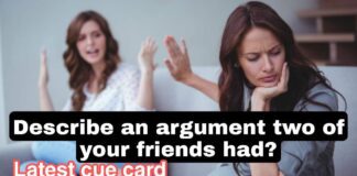 Describe an argument that two of your friends had