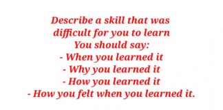 Describe a skill that was difficult for you to learn
