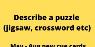 Describe a puzzle (jigsaw, crossword) you have played