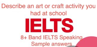 Describe an art or craft activity that you had at school