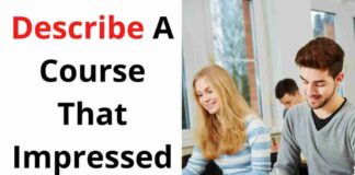 Describe a course that impressed you a lot