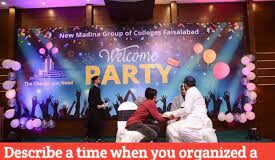 Describe a time when you organised a happy event successfully