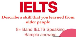 Describe a skill that you learned from older people