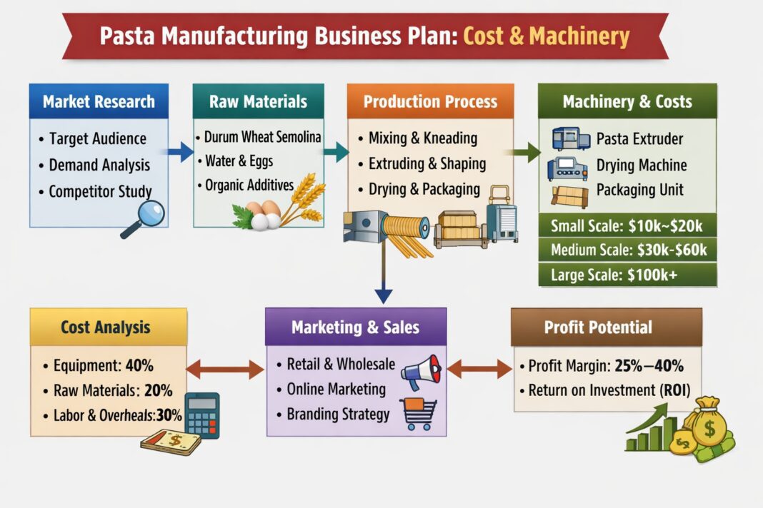 Pasta Manufacturing Business Plan, Cost and Machinery Pasta Manufacturing Business Plan, Cost and Machinery