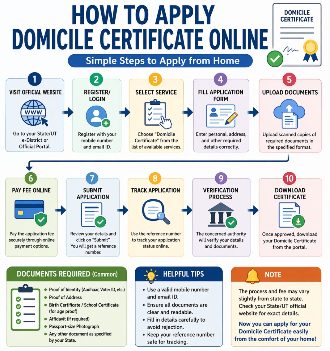 How to Apply Domicile Certificate Online How to Apply Domicile Certificate Online