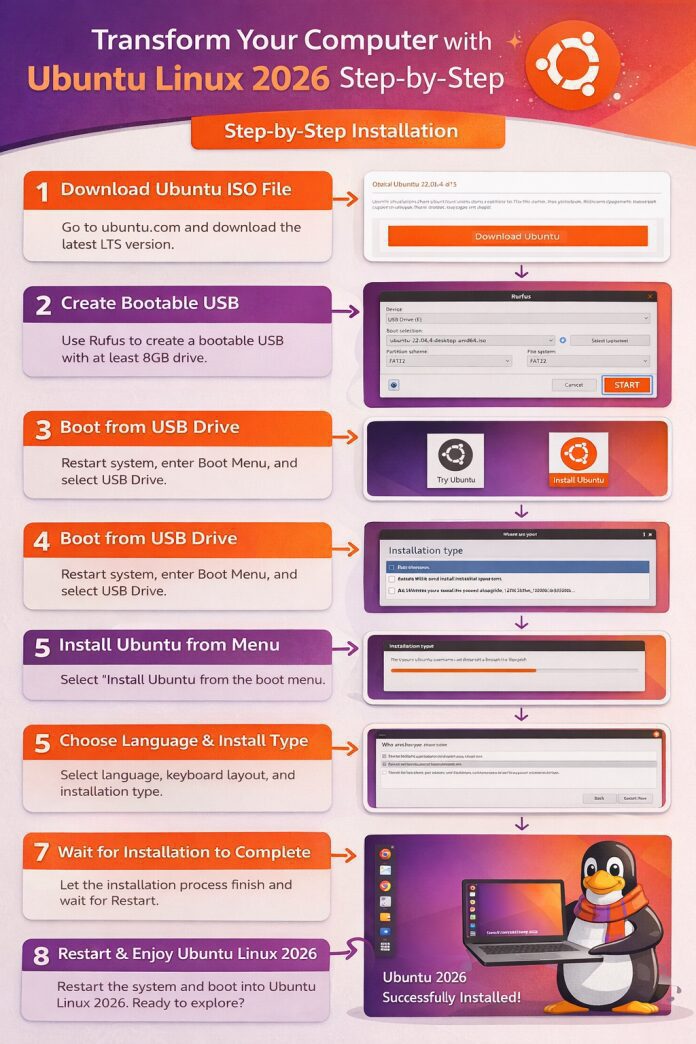 Transform Your Computer with Ubuntu Linux 2026 Step-by-Step Installation Transform Your Computer with Ubuntu Linux 2026 Step-by-Step Installation