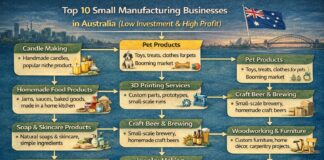 Top 10 Small Manufacturing Businesses in Australia (Low Investment & High Profit) Top 10 Small Manufacturing Businesses in Australia (Low Investment & High Profit)