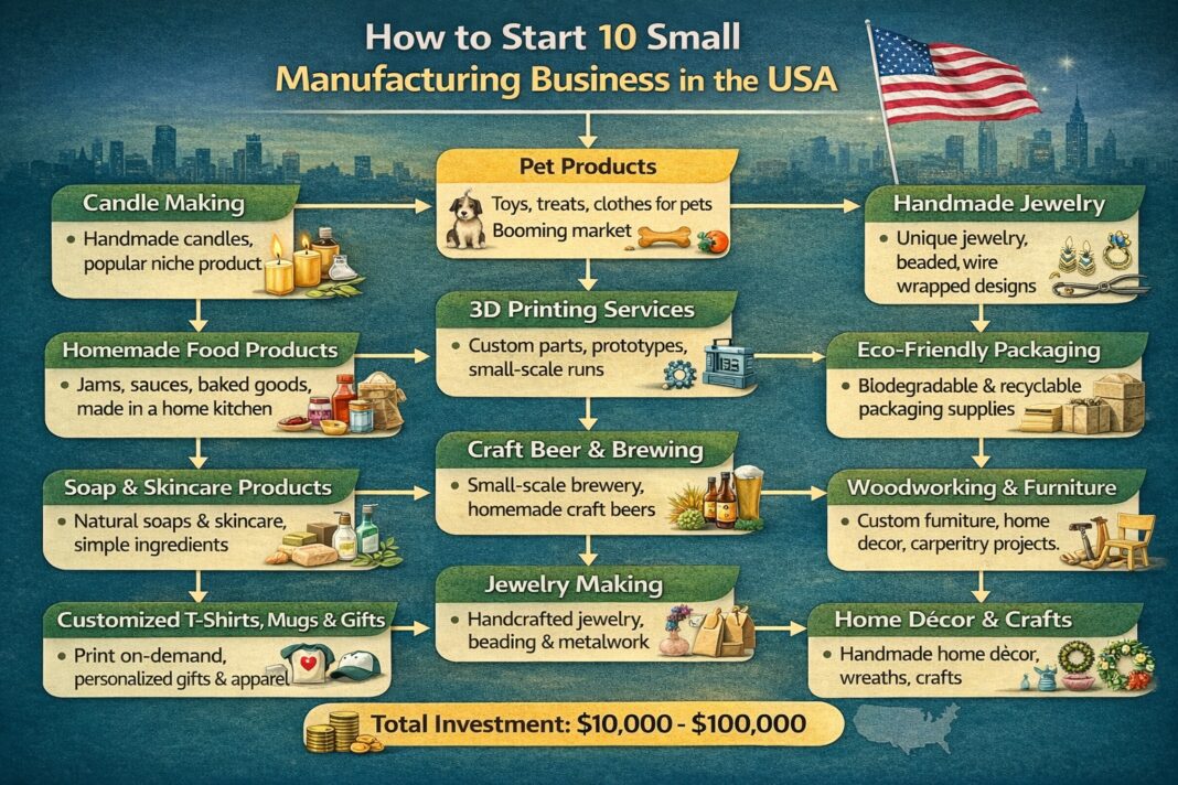 Top 10 Small Manufacturing Business in the USA (Low Investment & Licenses) Top 10 Small Manufacturing Business in the USA (Low Investment & Licenses)